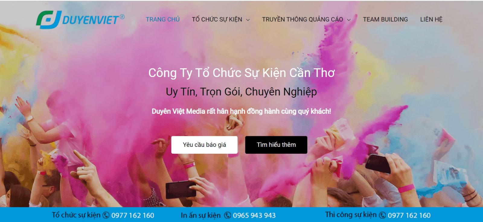 Dịch vụ thiết kế Website tại Cần Thơ - Duyên Việt Media