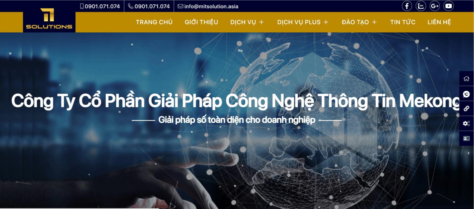 Thiết kế Web tại Cần Thơ - Công Ty Cổ Phần Giải Pháp Công Nghệ Thông Tin Mekong - MIT SOLUTIONS